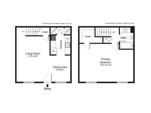 1 bed townhome