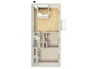 Two bedroom floor plan