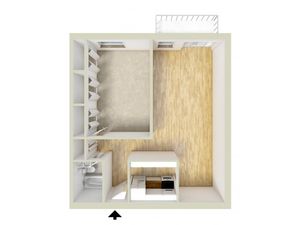 One bedroom floor plan