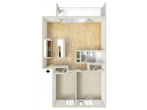Two bedroom floor plan