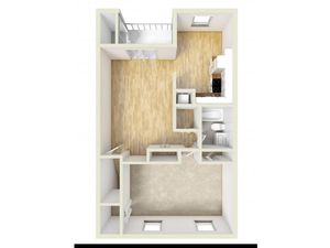 One bedroom floor plan