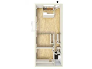Two bedroom floor plan