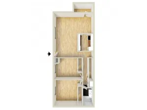 Two bedroom floor plan