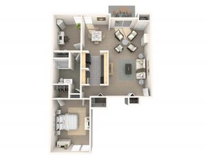 2 Bedrooms, 1 Bath