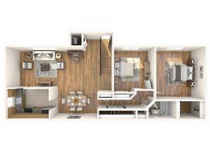 2 Bedrooms, 1 Bath