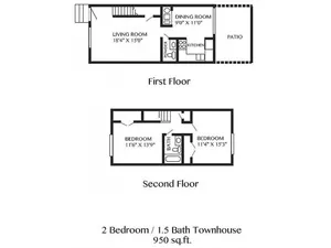 CAMELOT TOWNHOMES - Camelot Townhomes 2 Bedroom 1.5 Bath