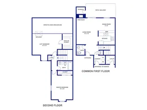 Two Bedroom One and Half Bath Townhome