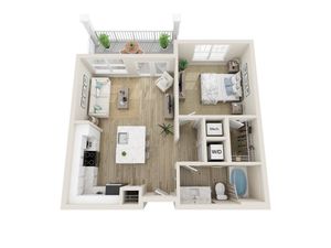 The Grayton 1x1 Bedroom