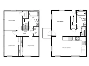 3 Bedroom, 2 Bathroom Updated Townhouse Style Apartments Featuring Carpeted Bedrooms, Neutral Paint Schemes, Granite Style Countertops, Hardwood Style Floors, Appliances, Spacious Closets, Matching Appliances