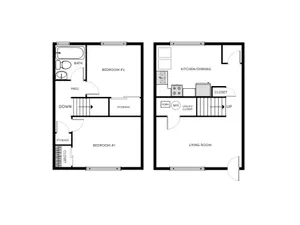 SkyView Two Bedroom Floor Plan