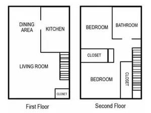 Two Bedroom | One Bathroom | 850 sqft