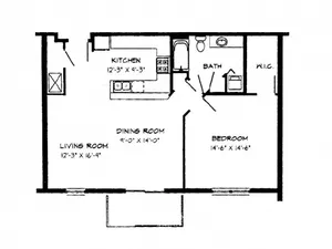 1 Bed / 1 Bath - 900 SF