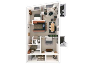 2 Bed / 2 Bath - 1,434 SF