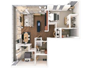 2 Bed / 2 Bath Penthouse - 1,528 SF