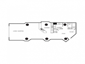 Floorplan of 1 Bedroom and 1 Bathroom Loft