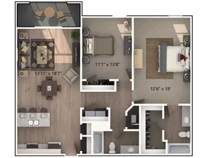 2 bedrooms, 2 bath rooms