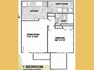 One bedroom one bathroom apartment home