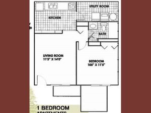 One bedroom one bathroom fully renovated apartment home