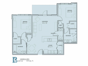 Floor Plan 5 | Apartments Near LSU | Bayonne at Southshore