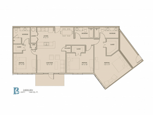 Floor Plan 11 | Luxury Apartments Baton Rouge | Bayonne at Southshore