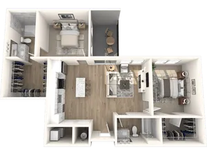 Two Bedroom, Two Bathroom