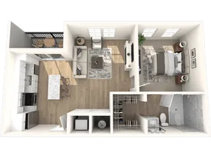 One Bedroom, One Bathroom