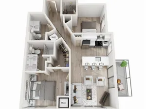 H1 2 Bedroom/2 Bath