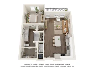 The Seminole | 1 Bed + 1 Bath Apartment | 821 SF