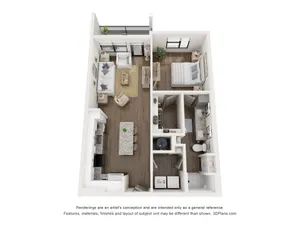 The Jackson One Bedroom Apartment