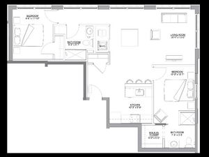 The Courtney 2 bedrooms, 2 bathroom