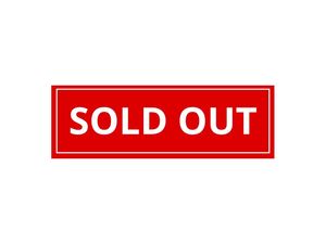 Bold red and white \'SOLD OUT\' sign indicating high demand.