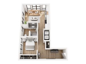 One Bedroom Floor Plan
