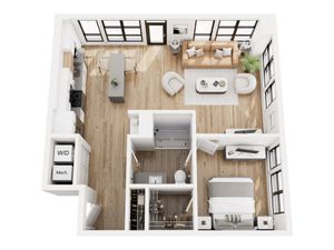 One Bedroom Floor Plan