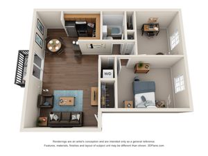 2 Bed 1 Bath