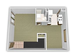 First Floor Traditional 4 bed, 2 bath floorplan