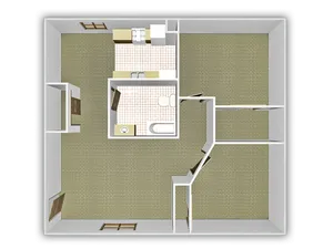 2 bed, 1 bath