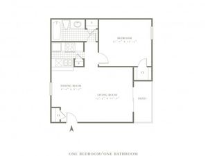 One Bedroom/One Bath - 593sf