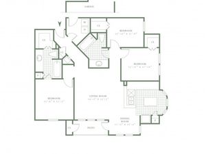 Three Bedroom/Two Bath - 1439sf