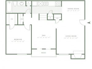 One Bedroom/One Bath - 853sf