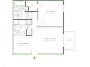 One Bedroom/One Bath - 575sf