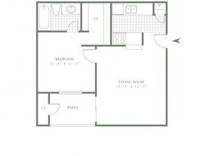 One Bedroom/One Bath - 525sf