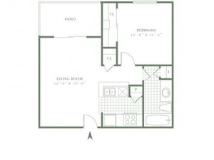 One Bedroom/One Bath - 534sf
