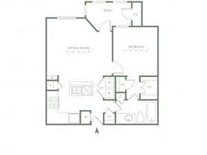 One Bedroom/One Bath - 767sf