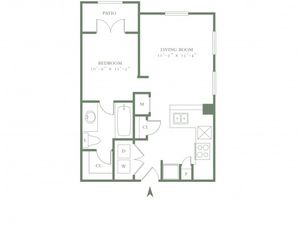Efficiency - One Bed/One Bath - 559sf