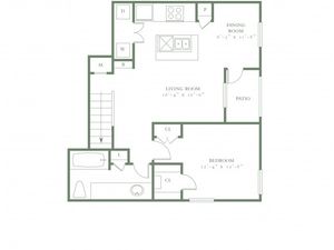 One Bedroom/One Bath - 796sf