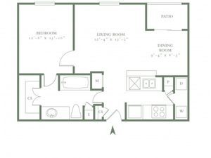 One Bedroom/One Bath - 764sf