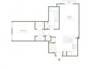 One Bedroom/One Bath - 821sf