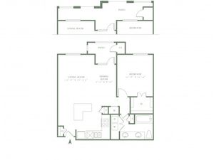 One Bedroom/One Bath - 856sf