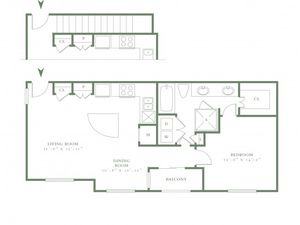One Bedroom/One Bath - 864sf