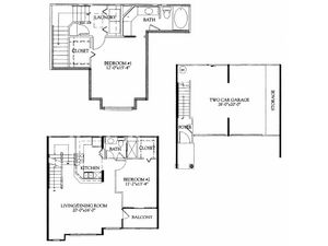 2BR/2BA with attached 2 car garage